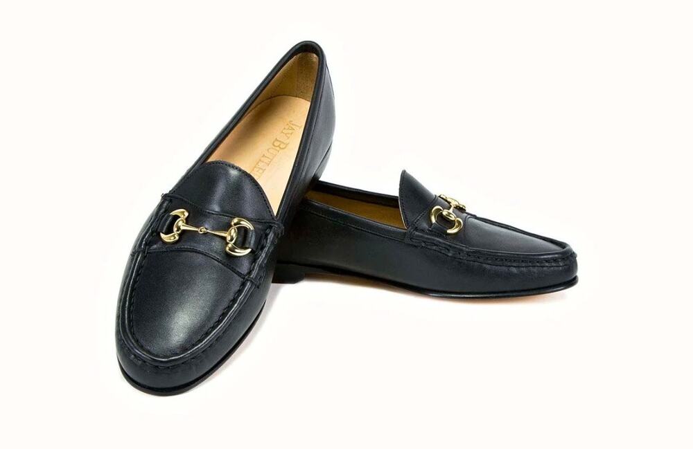 Jay Butler Millbank Black Leather Gold Horsebit Loafers Men’s 11.5